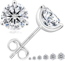 Moissanite Ohrstecker 925 Silber Damen 3,0 Karat D VVS1 7,5mm