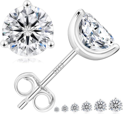 Moissanite Ohrringe 925 Silber Damen Diamant Ohrstecker VVS1 2,0