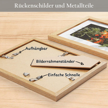 Bilderrahmen Set 15x20 cm MDF Rahmen Acrylglas Eichenoptik 2 Stück