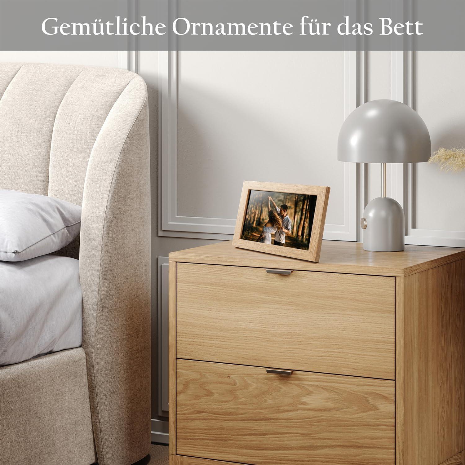 4er Set Kleine MDF Bilderrahmen 10x15 cm Acrylglas Eichenoptik