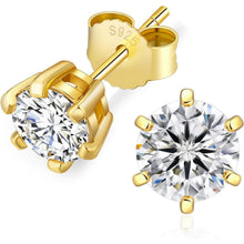 Moissanite Ohrringe Silber 925 Damen 6mm 1,6 Karat VVS1 D