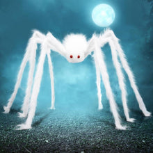Weiße Riesenspinne 150 cm Halloween-Dekoration Gruselige Spinne