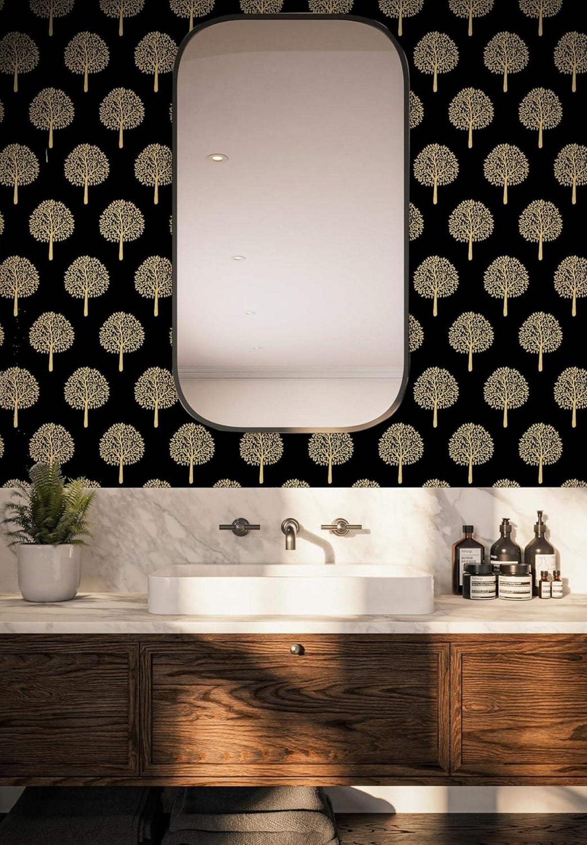 Selbstklebende Tapete PVC Vinyl Wandpapier Baum 44x600cm