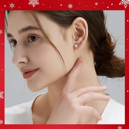 Moissanite Ohrringe 925 Silber Damen VVS1 D 2,0ct Cupid Schnitt