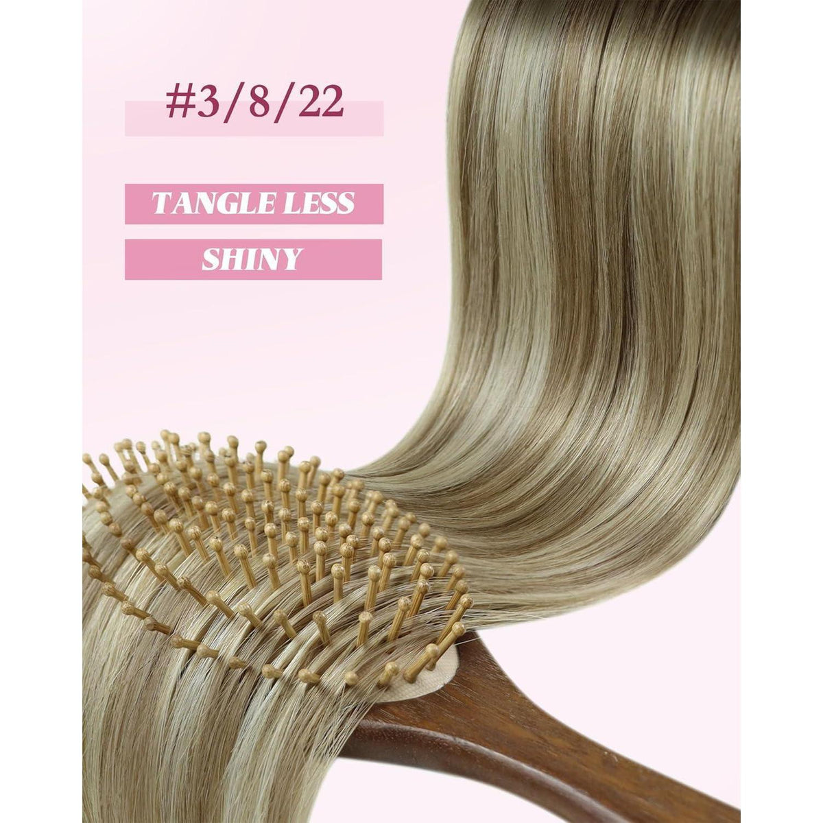 Echthaar Microring Extensions Braun Balayage Blond 60cm