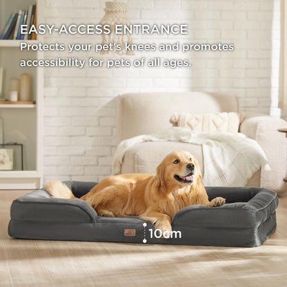 Orthopädisches Hundebett XXL Dunkelgrau 134x106cm
