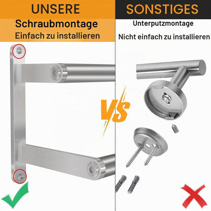 Edelstahl Handtuchhalter Wand 60cm – Gebürstetes Nickel