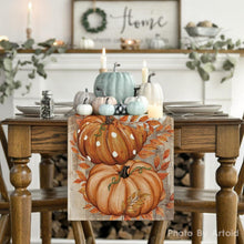 Artoid Herbst Tischläufer Orange Kürbisse Blätter 40x140cm