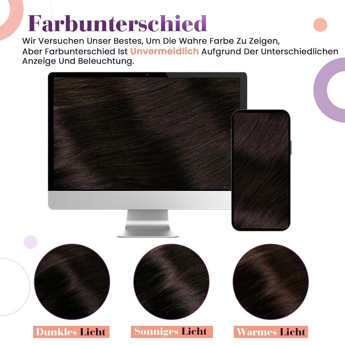 Echthaar Clip-in Extensions Braun 60cm - 135g