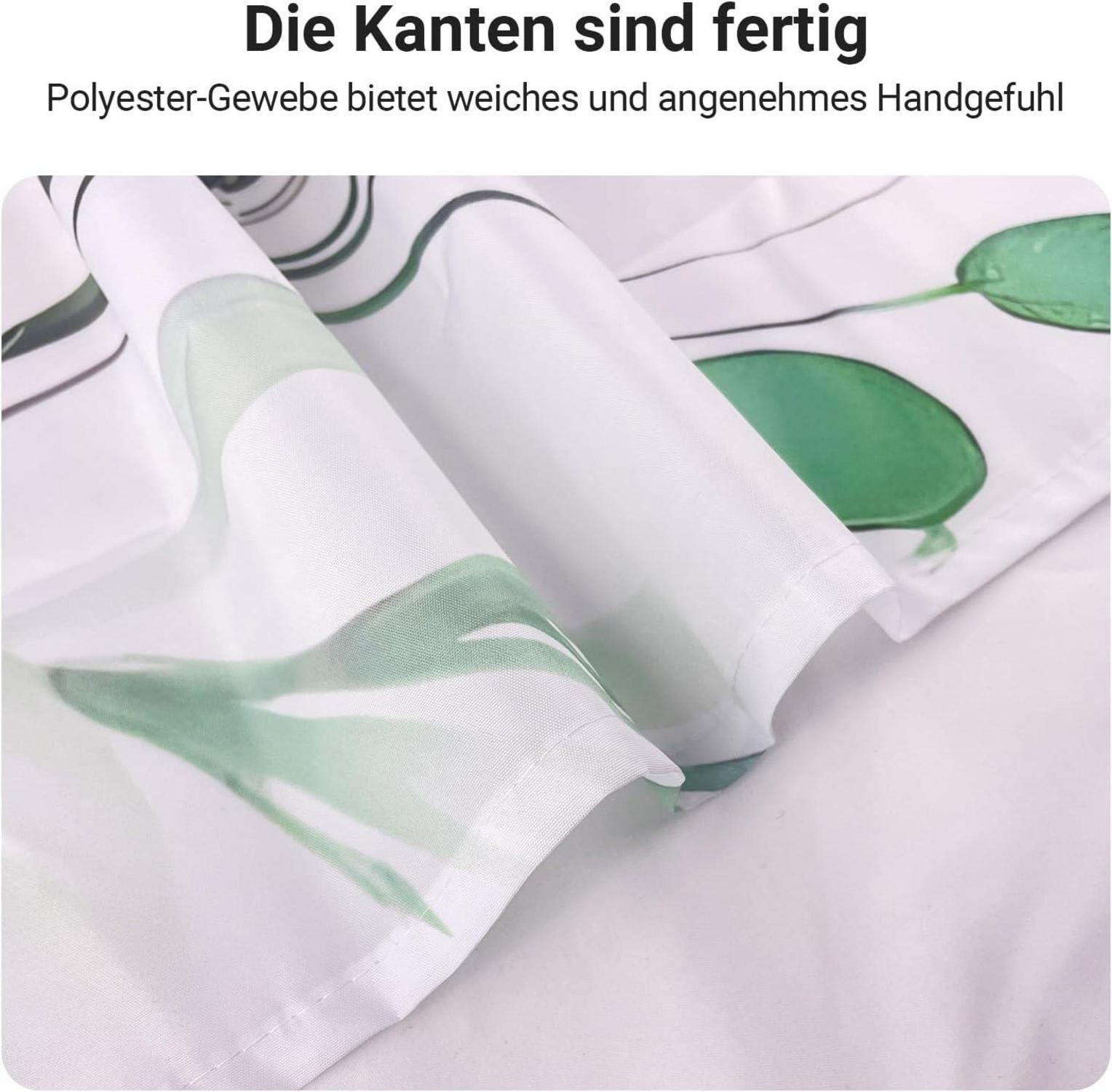 Duschvorhang Blumen Zeichnen 240x200cm Antischimmel Textil 16 Ösen