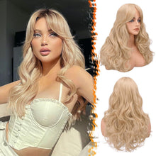 Lange Blonde Schmetterling Perücke mit Pony 66cm - Layered
