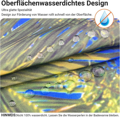 Duschvorhang Strandmuster 180x200cm mit beschwertem Saum