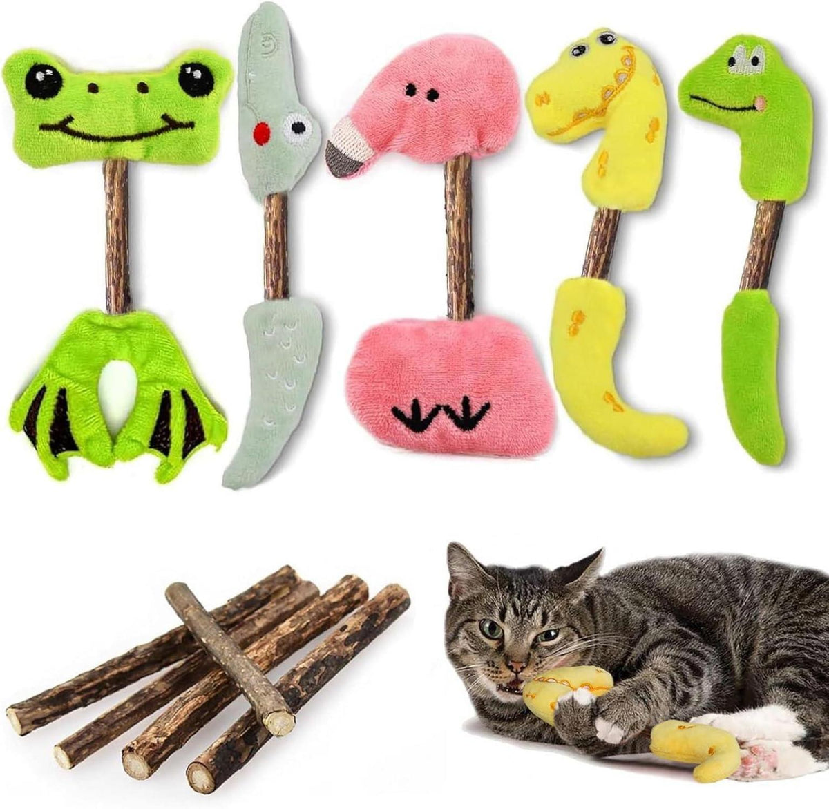 Katzenspielzeug Matatabi Sticks Kissen Zahnpflege 10 Stück
