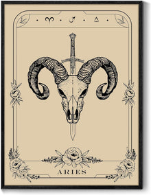Leinwand Bilder Widder Tarot Schlafzimmer Wandkunst 40x60 Schwarz