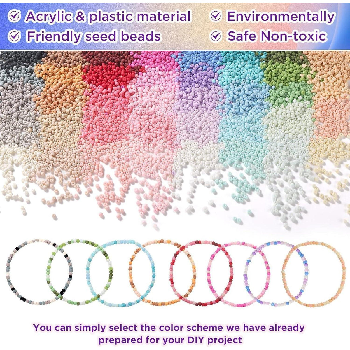 Perlen Set 3mm Matt 9600 Stück 39 Farben für Armbänder Selber Machen