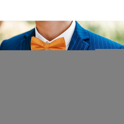 Fliege mit Einstecktuch Set Orange Vorgebunden Einstellbar