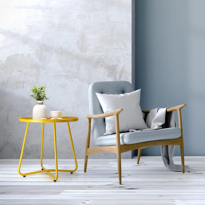 Outdoor Beistelltisch Stahl Runder Metalltisch Terrasse
