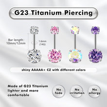 G23 Titan Bauchnabelpiercing – Gold, Silber, Bunt – 14G 8-12mm