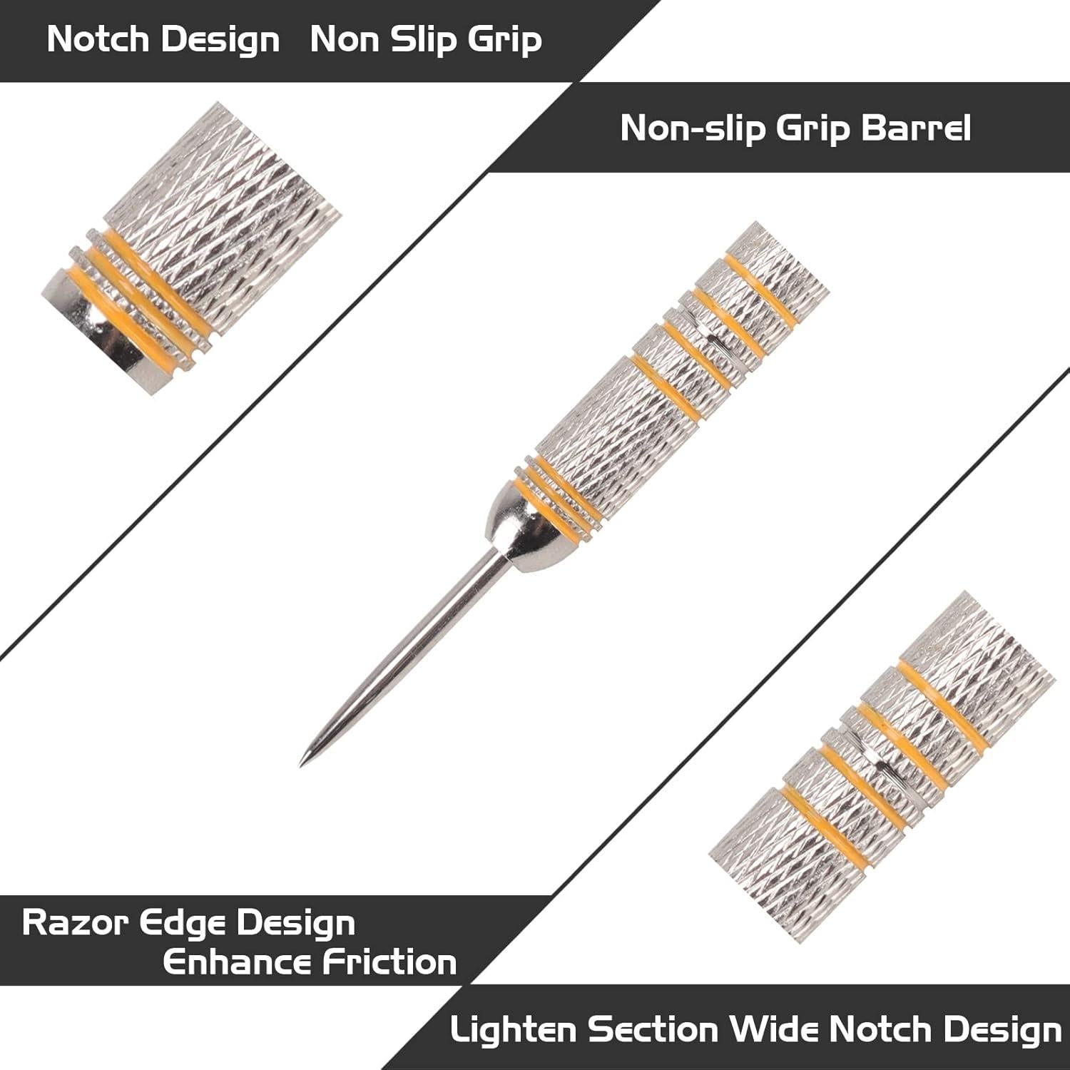 Dartpfeile Metallspitze Profi Steel Darts Set 24g 12 Stück