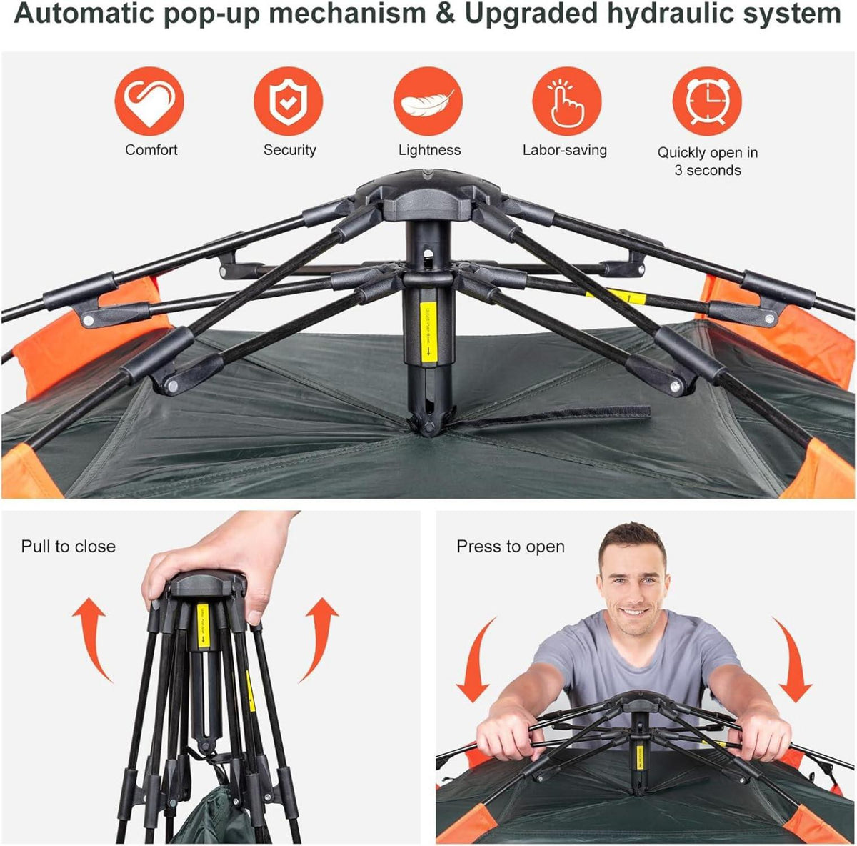 Campingzelt Automatisches Pop Up 1-2 Personen Ultraleicht Wasserdicht