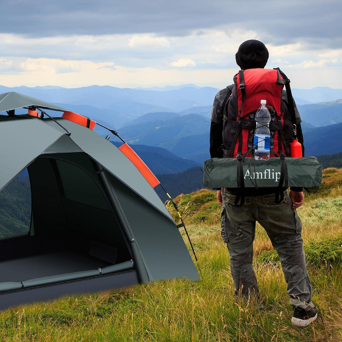 Campingzelt Automatisches Pop Up 1-2 Personen Ultraleicht Wasserdicht