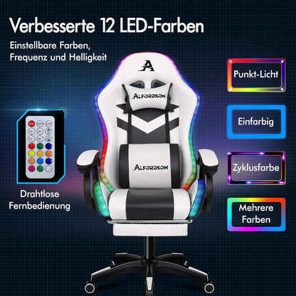 Gaming Stuhl mit LED RGB Beleuchtung und