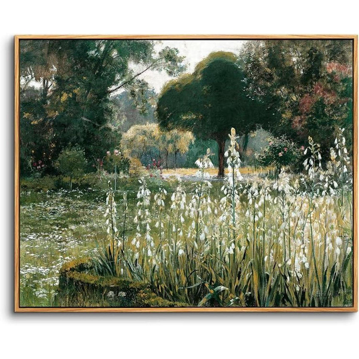 Vintage Leinwandbild mit Holzrahmen, 60x90 cm Landschaft