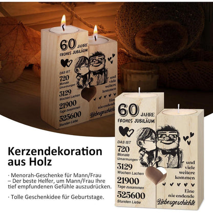 Diamantene Hochzeit 60. Geburtstag Kerzenständer Deko