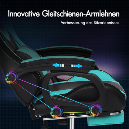 Gaming Stuhl RGB LED Massage Gaming Chair mit