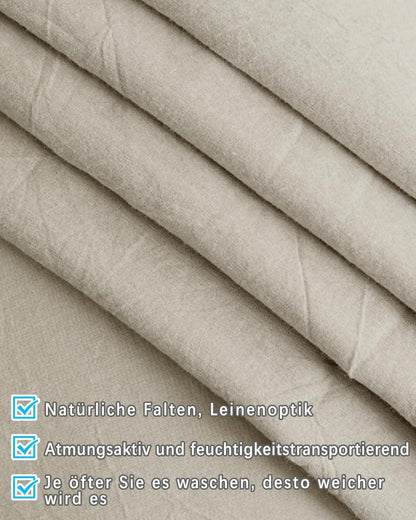 2er Set Kissenbezug 40x70 cm Premium Baumwolle Reißverschluss OEKO-TEX