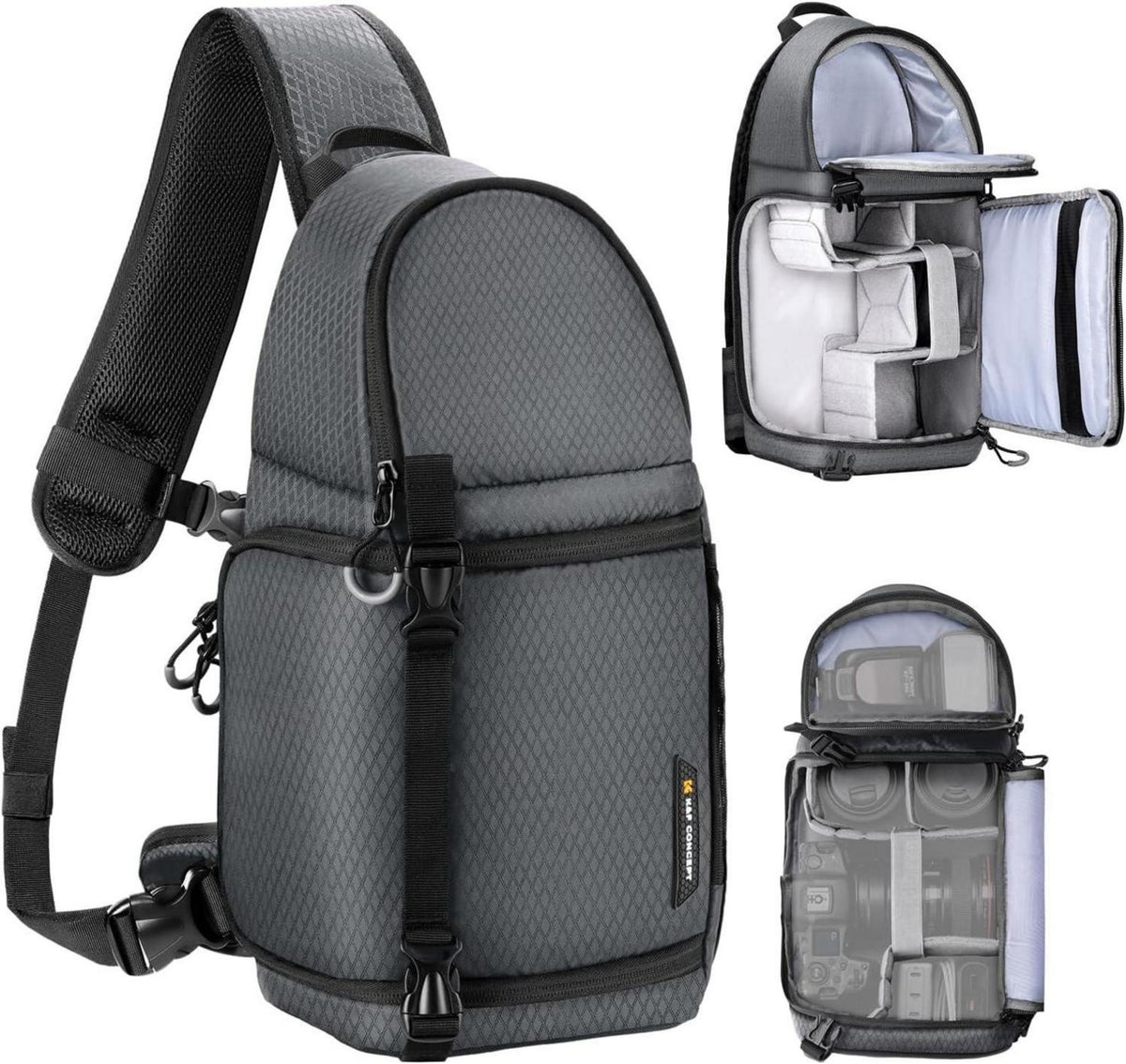 Kameratasche Schulter DSLR Crossbody Fall Fotografie Grau