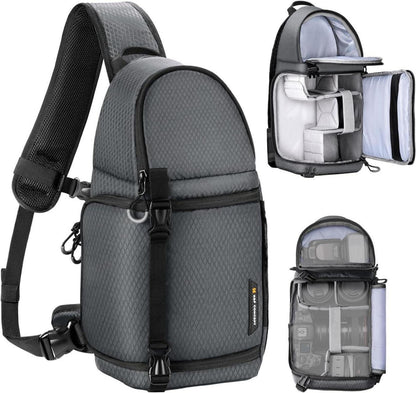 Kameratasche Schulter DSLR Crossbody Fall Fotografie Grau