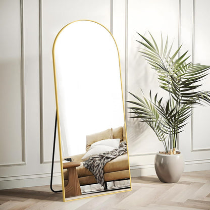 Ganzkörperspiegel Standspiegel Gold 165x60 cm – Modern & Elegant