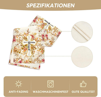 Herbst Tischläufer Eukalyptus Blätter 40x140 cm Küche Party