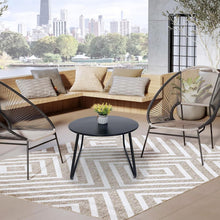 Fokebel Patio Outdoor Couchtisch Set 2er Pack Schwarz