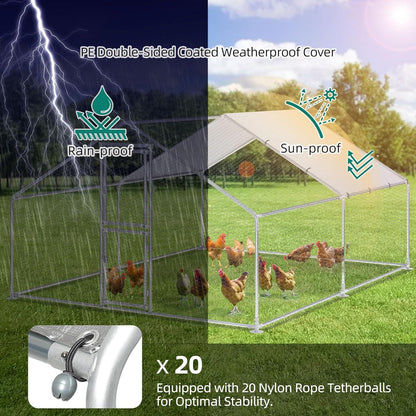 Hühnerstall Freilaufgehege Kaninchen mit Sicherheitsschloss