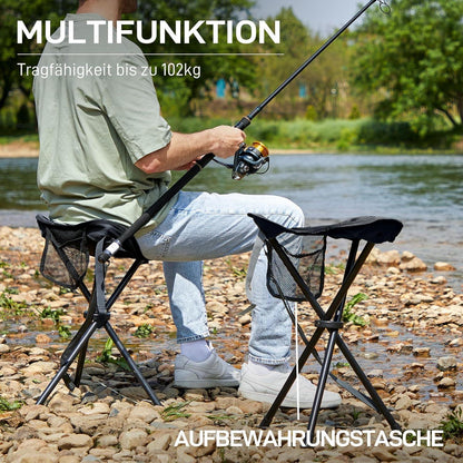 Klapphocker 53cm hoch, 102kg belastbar, ultraleicht mit Tasche