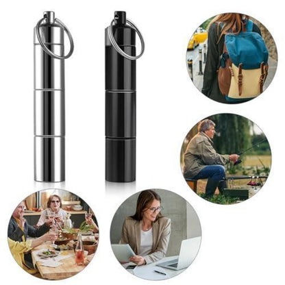 2er-Set Pillendose Schlüsselanhänger Wasserdicht, 3 Fächer