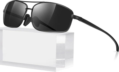 Polarisierte UV400 Herren Sonnenbrille Al-Mg Metallrahmen Feder