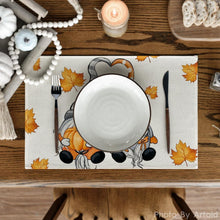Herbst Tischsets 4er Set 30x45cm Deko Platzdeckchen Beige