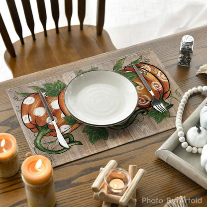 Artoid Mode Herbst Kürbisse Tischsets 8er Set 30x45cm Braun