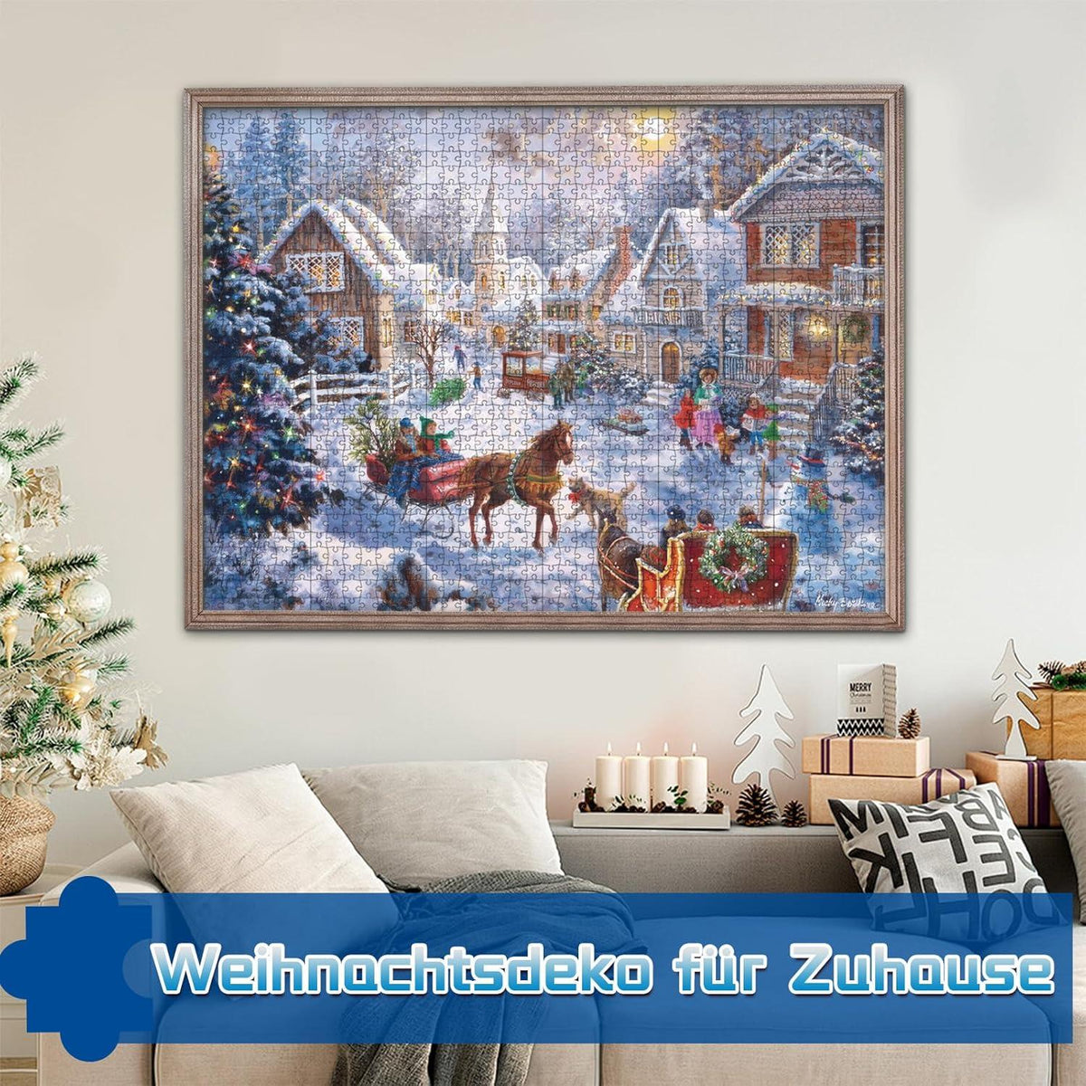 Adventskalender Puzzle 2024 Weihnachts Jigsaw 1008 Teile Countdown bis
