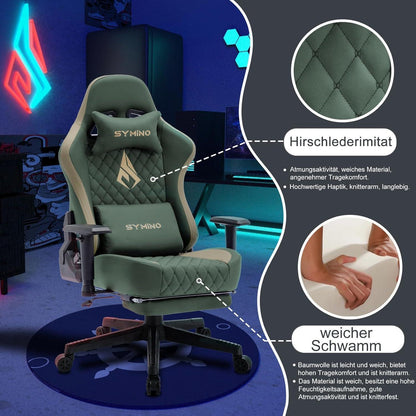 Ergonomischer Gaming Stuhl Vintage-PU-Leder mit