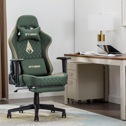 Ergonomischer Gaming Stuhl Vintage-PU-Leder mit