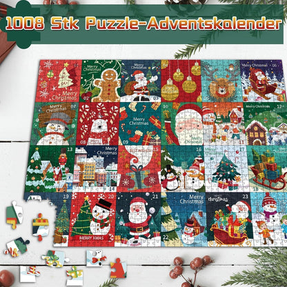 Adventskalender 2026 Puzzle 1008 Teile Weihnachts Jigsaw