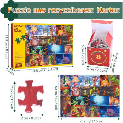 Adventskalender 2026 Puzzle 1008 Teile Weihnachtspuzzle 24