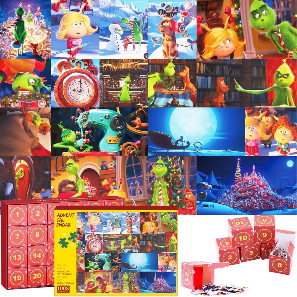 Adventskalender Puzzle 1008 Teile Weihnachtspuzzle 24 Tage Countdown