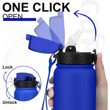 1L Thermosflasche mit Strohhalm aus Edelstahl