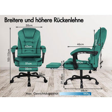 ALFORDSON Bürostuhl ergonomischer Gaming-Drehstuhl Grün