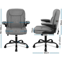 Ergonomischer Massage Bürostuhl mit Armlehne, Schwarz 150kg